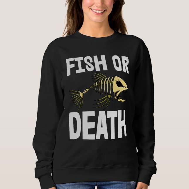Sweatshirt Poisson Ou Mort Squelette Poisson Os Tee - shirts  (Devant)