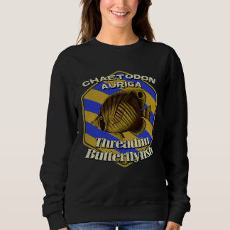 Sweatshirt Poisson-papillon Récif Aquarium Marin Aquariophile
