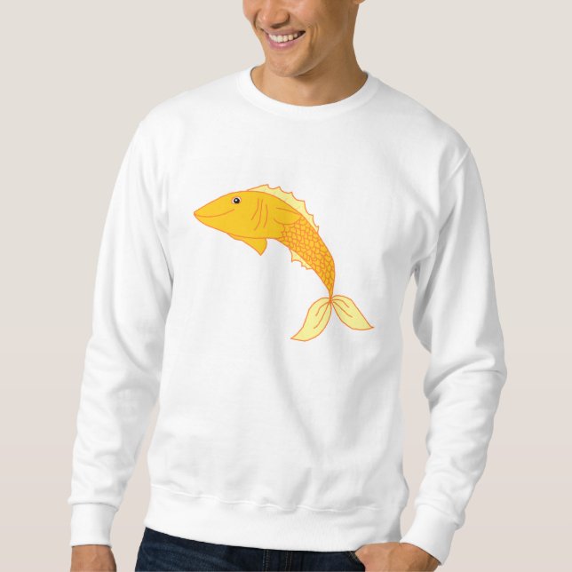 Sweatshirt Poisson rouge heureux (Devant)
