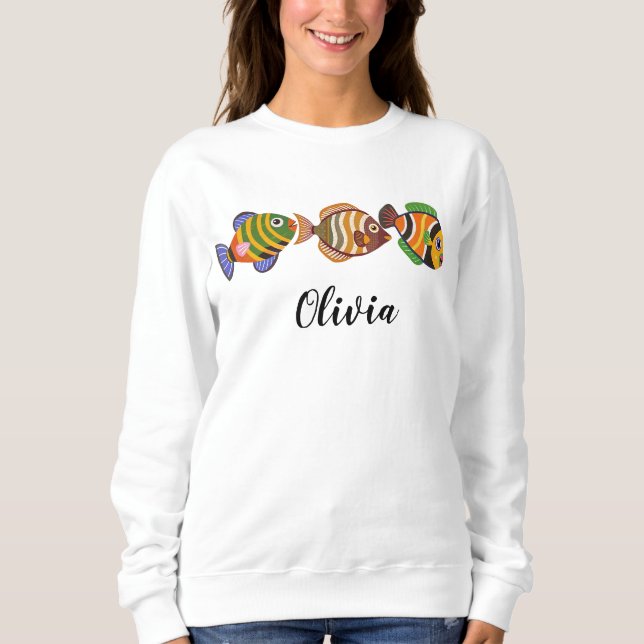 Sweatshirt Poisson Tropical (Devant)