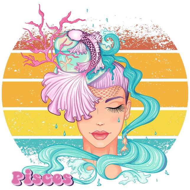 Sweatshirt Poissons (Pisces (February 19 - March 20):
"Dive into Fantasy, Where Reality Sets Free!")