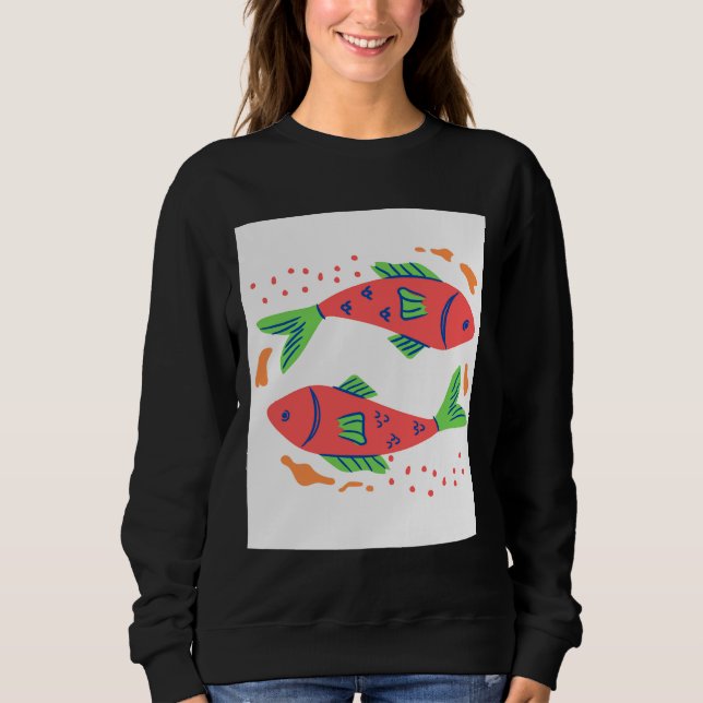 Sweatshirt Poissons colorés (Devant)