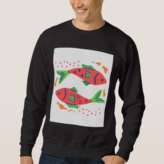 Sweatshirt Poissons colorés (Devant)