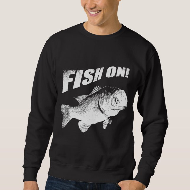 Sweatshirt Poissons de basse de large ouverture dessus (Devant)