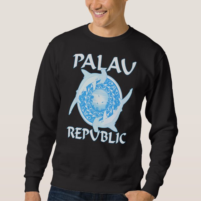 Sweatshirt Poissons de requins marteaux racines palaos (Devant)