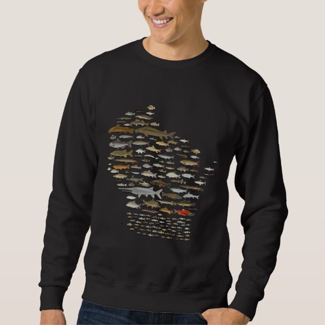 Sweatshirt Poissons Du Wisconsin (Devant)