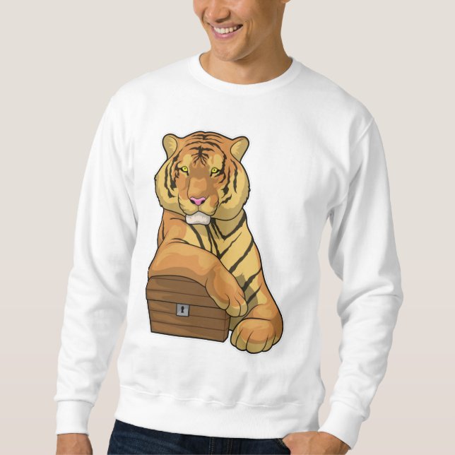 Sweatshirt Poitrine au trésor de tigre (Devant)