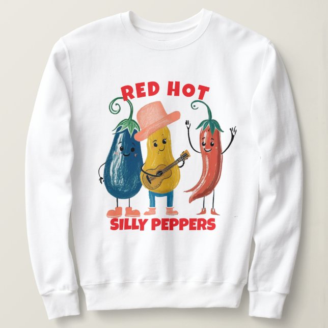 Sweatshirt Poivrons Idiots - Sweat à capuche drôle (Design devant)