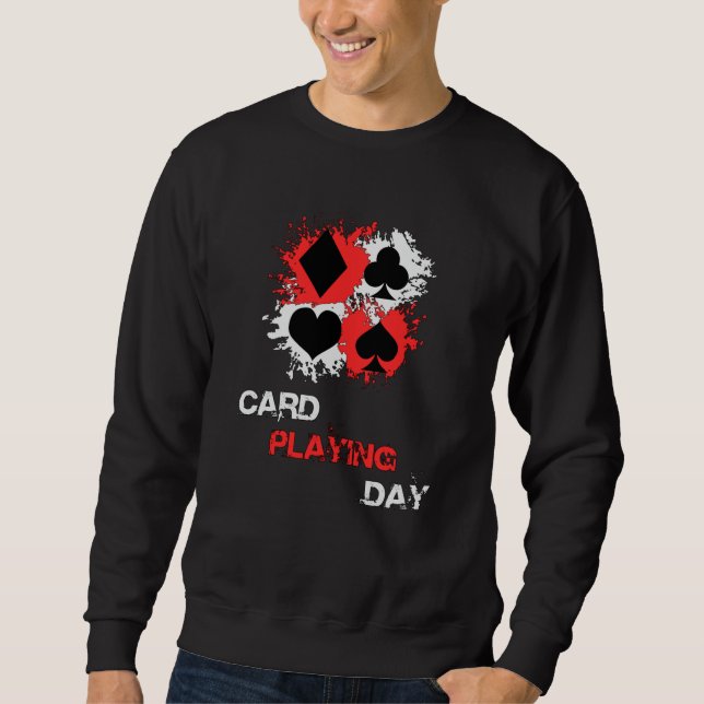 Sweatshirt Poker Casino Ace Game (Devant)