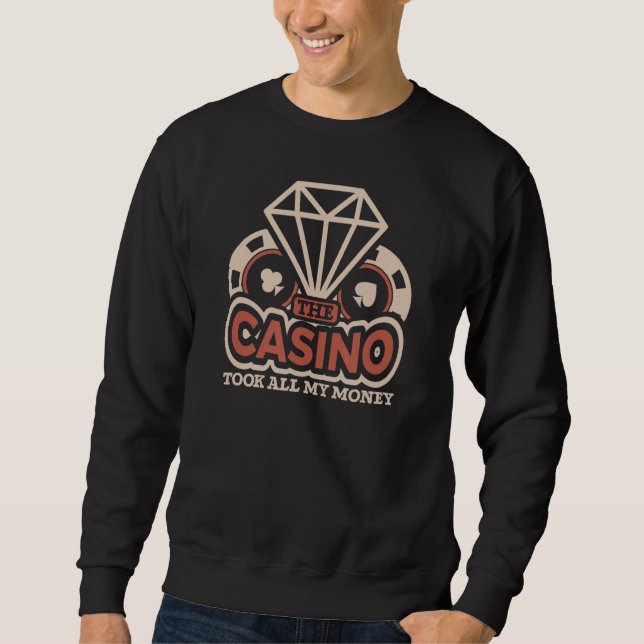 Sweatshirt Poker Casino Poker Player Gambling Roulette Playin (Devant)