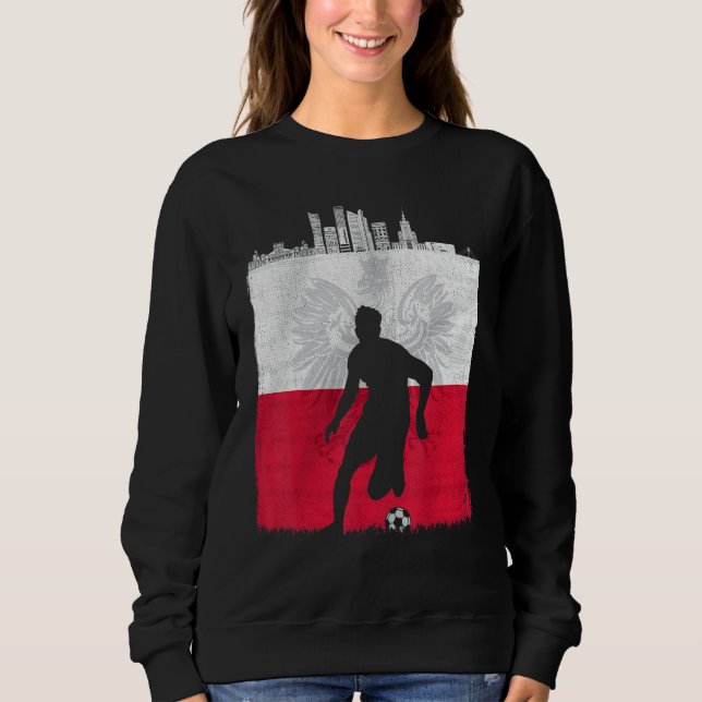 Sweatshirt Poland Flag Lechia Roots Polska Soccer Polish Pols (Devant)