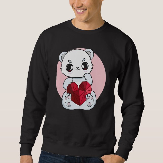 Sweatshirt Polar Bear Dad Father's Day Best Papa Bear Parent  (Devant)