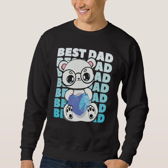 Sweatshirt Polar Bear Dad Parent Best Papa Bear Fathers Day A (Devant)