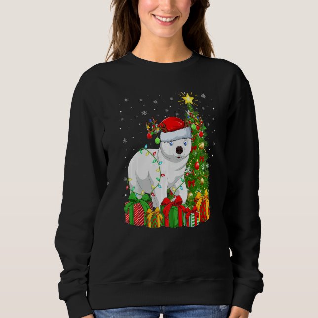 Sweatshirt Polar Bear  Xmas Lights Santa Polar Bear Christmas (Devant)