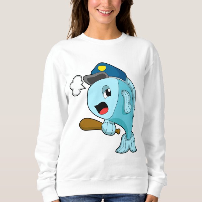Sweatshirt Police des poissons casquette de police (Devant)