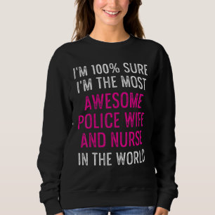 Sweatshirt Police Femme Infirmière Vie Rn Maman 4