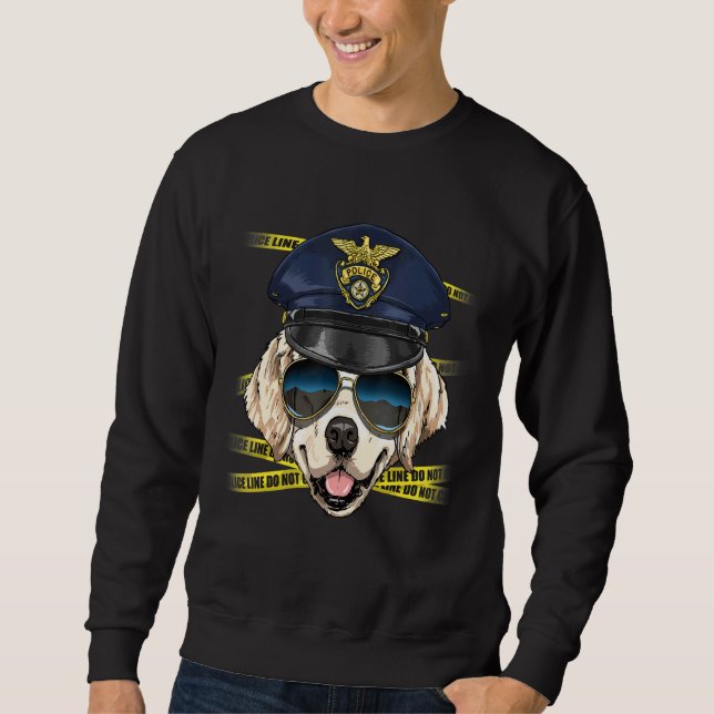Sweatshirt Police Officer Golden Retriever Cop Crime Scene K9 (Devant)