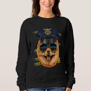 Sweatshirt Police Officier Chow Chow PD Cop Crime Scène K9 An
