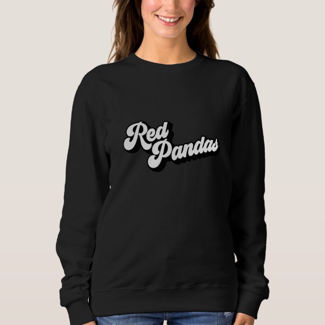 Sweatshirt Polices Vintage Retro Red Pandas (Devant)