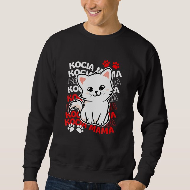 Sweatshirt Polish Cat Mum Kocia Mama (Devant)