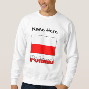 Sweatshirt Pologne et drapeau polonais personnalisés 