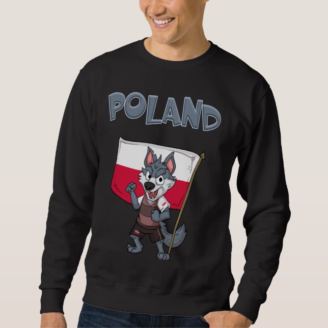 Sweatshirt Pologne Fan Pologne Loups (Devant)
