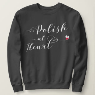 Sweatshirt Polonais Au Coeur, Drapeau Polonais, Pologne