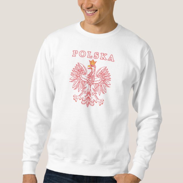 Sweatshirt Polska Avec Aigle Rouge Polonais (Devant)