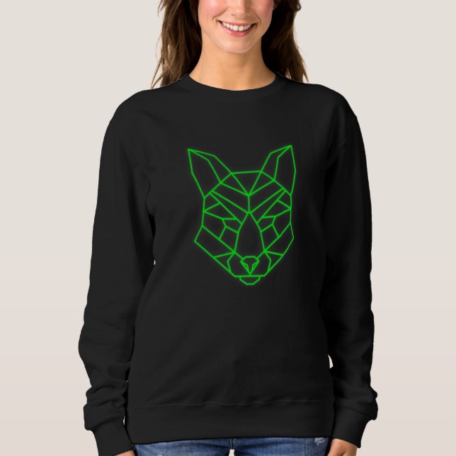 Sweatshirt Polygone Triangle Renard Collectionneur Graphique  (Devant)
