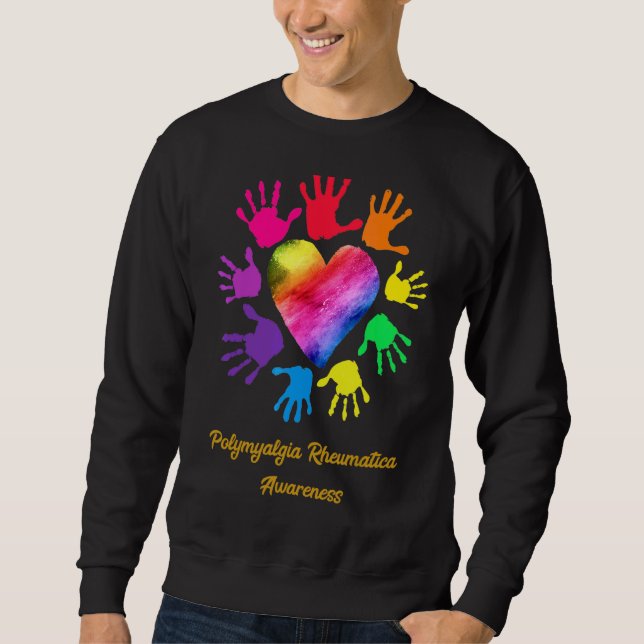 Sweatshirt Polymyalgie Rheumatique Mains de sensibilisation (Devant)