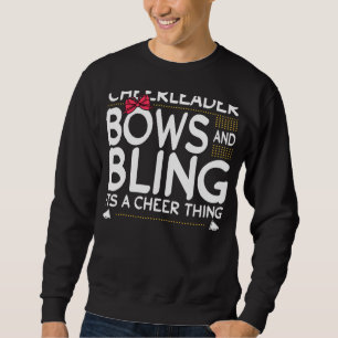 Sweatshirt Pom-pom girl Bows Et Bling Son Une Chose Gaie