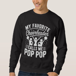 Sweatshirt Pom-pom girl Pop Pop Cheval Papa Grandpa Fête des