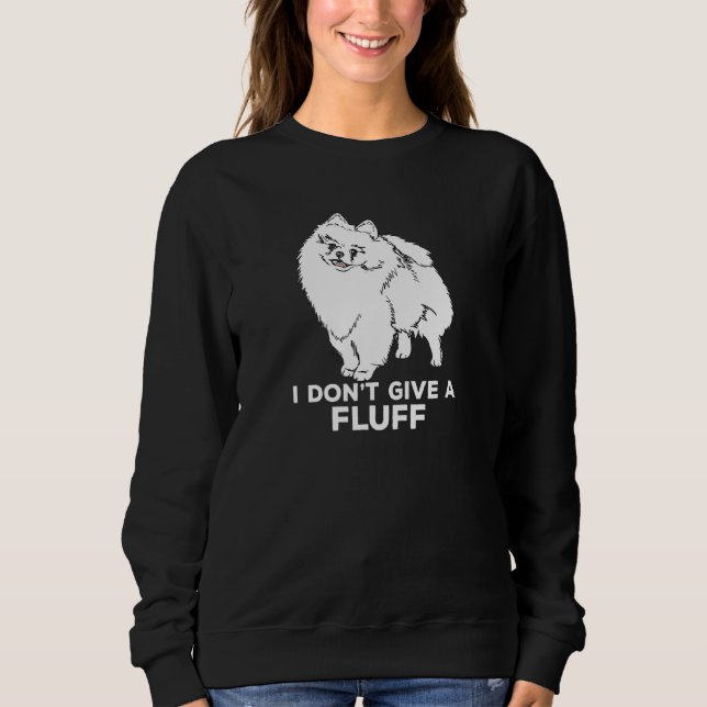Sweatshirt Pomeranian  Je m'en fiche (Devant)