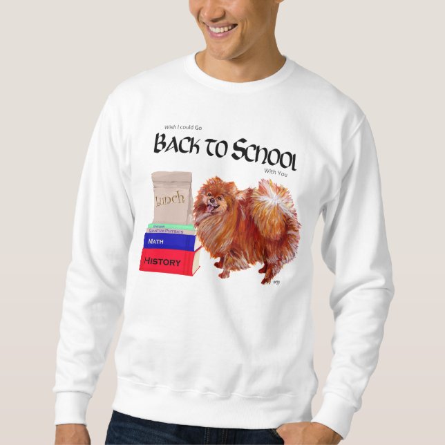 Sweatshirt Poméranie Retour à l'école (Devant)