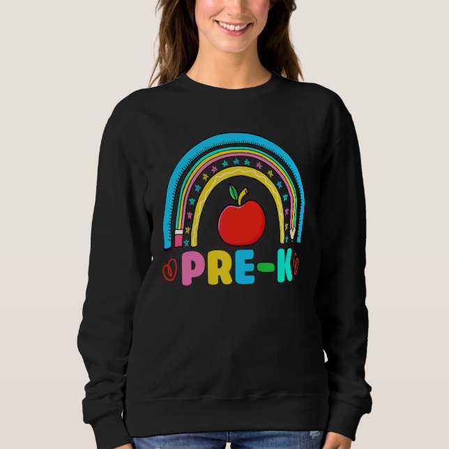 Sweatshirt Pomme de pré-maternelle avec élément de retour à l (Devant)