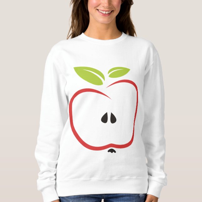 Sweatshirt Pomme Fruit rouge sain (Devant)