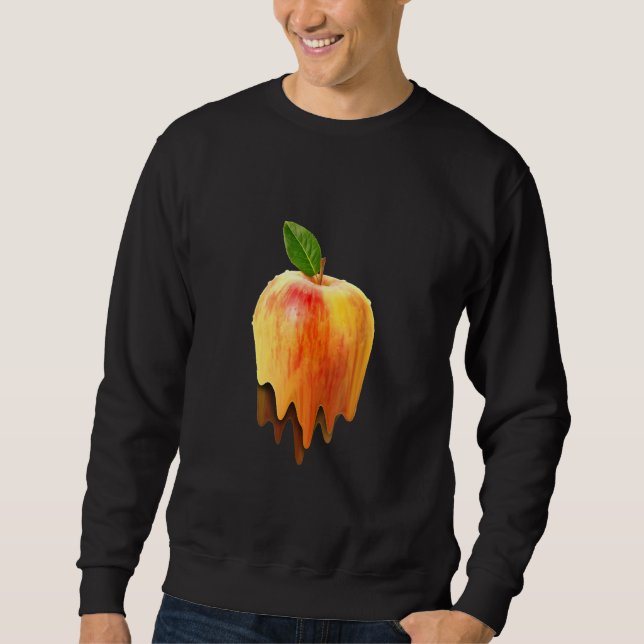 Sweatshirt Pomme qui fond Art numérique Fruit tripant (Devant)