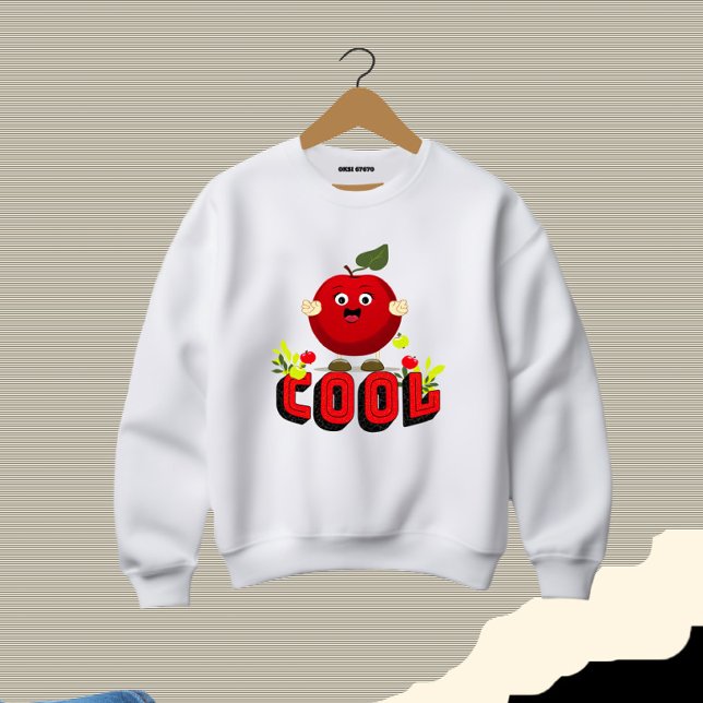Sweatshirt pomme rouge cool (Créateur téléchargé)