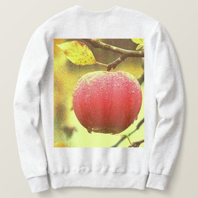Sweatshirt "Pomme rouge sur arbre" jolie photo. Commandez dès (Design dos)