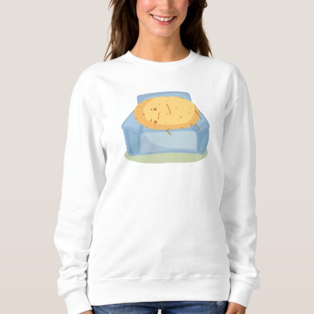Sweatshirt Pommes de terre fatiguées (Devant)