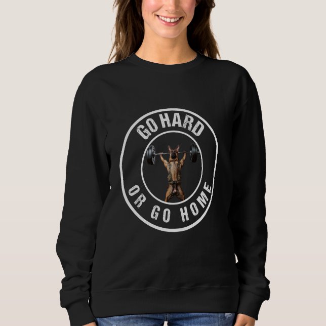 Sweatshirt Pompage Poids Lifting Funny Belge Malinois 1 (Devant)