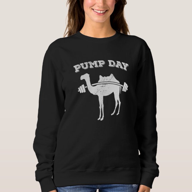 Sweatshirt Pompe Jour Camel Fitness Exercice Gymnase Freak (Devant)