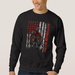Sweatshirt Pompier à la retraite du drapeau américain pompier
