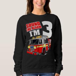 Sweatshirt Pompier Camion 3e anniversaire Garçon bébé Pompier