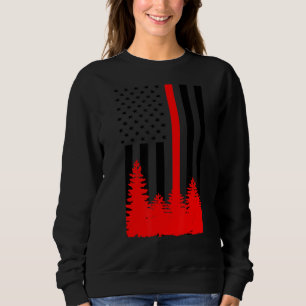 Sweatshirt Pompier Pompier Windland Mince Red Line Honorer A
