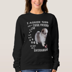 Sweatshirt Pomshi Chien Citer Maman Shih Pom Papa Costume Cut