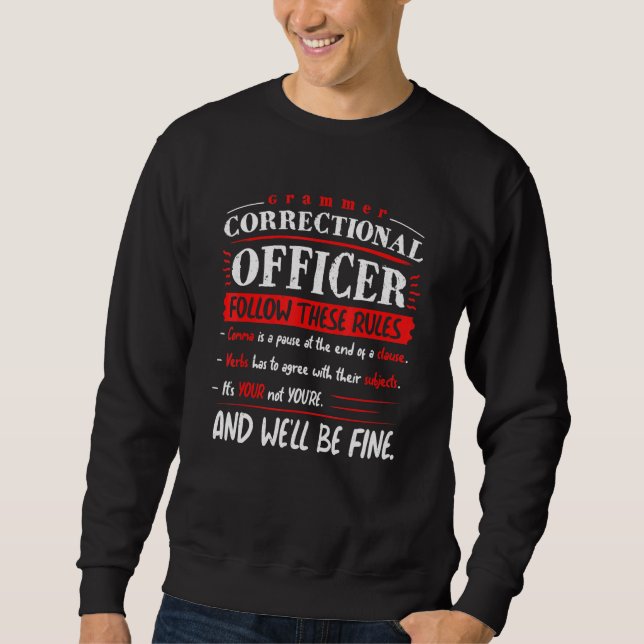 Sweatshirt Ponctuation de l'enseignant anglais Grammaire Tuto (Devant)