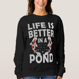 Sweatshirt Pond Koi Poisson Alimentation Étang Poisson Koi Po