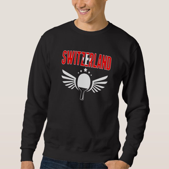 Sweatshirt Pongistes suisses   Ping Pong Suisse  Support (Devant)