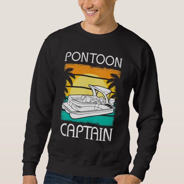 Sweatshirt Pontoon Boat Captain Motorboating Pontooning Boati (Devant)